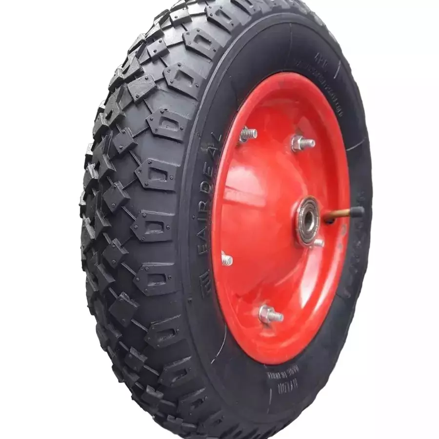 Agrolift Pneumatic Tyre 3.50x8 inch Size, Red & Black