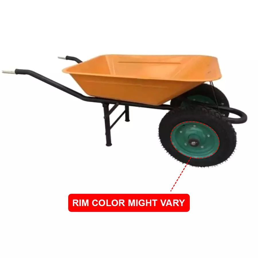 A2B 150-170Kg Yellow Double Wheel Barrow - SWB 5