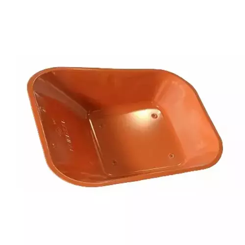 Agrolift Wheel Barrow Bucket 75 L Water Capacity Mild Steel and Galvanized Red 17.5 Kg Bucket Heavy