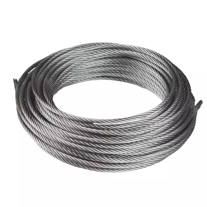 GENERIC Heavy Duty Multi-Purpose Wire Rope Galvanized Mild Steel 7x7 Strand Core 4.8 mm Diameter 100 m Length, AD-HT-20223898-C6O1