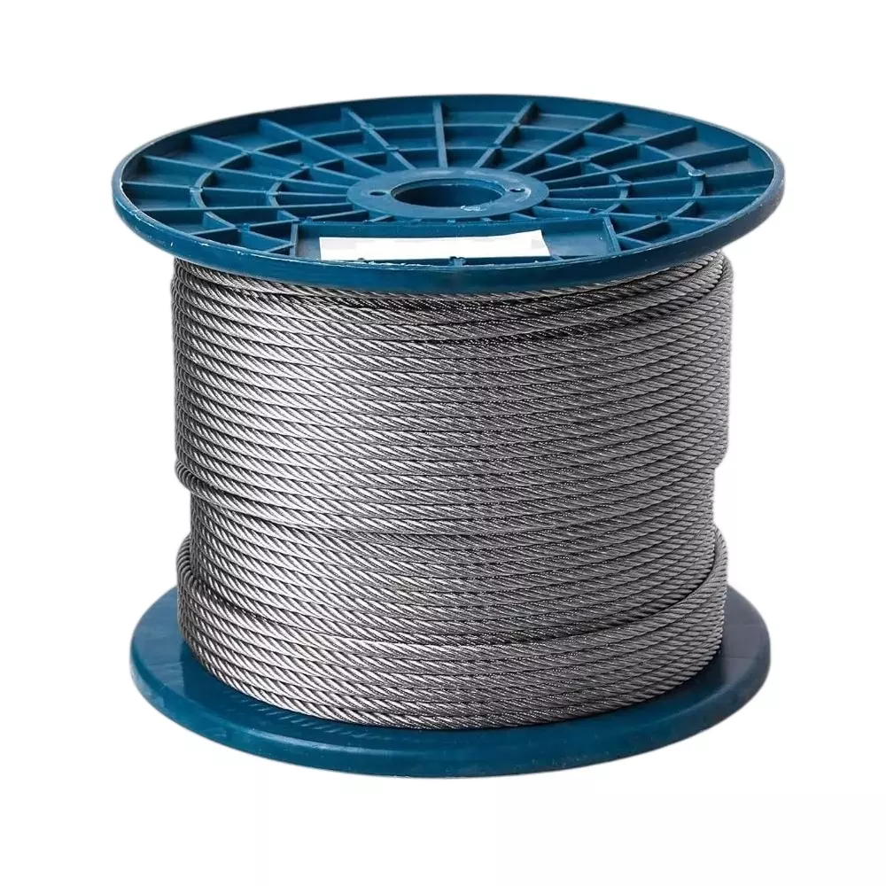 Safemetal 33 Feet (10 m) Stainless Steel Cable 304 Grade 7x7 Construction Polished Finish and 1 mm Outer Diameter, OE-87S7-VPQO