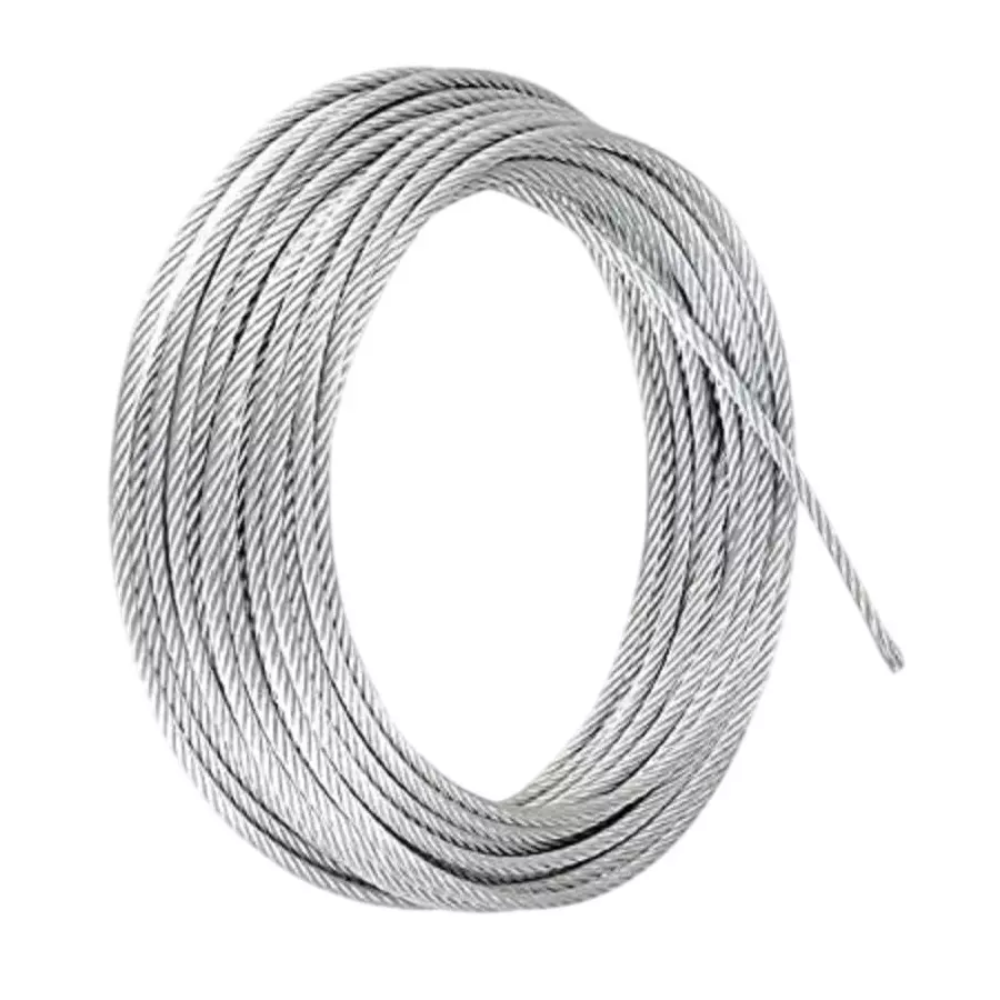 Safemetal 33 Feet (10 m) Stainless Steel Cable 304 Grade 7x7 Construction Polished Finish and 6 mm Outer Diameter, LZ-4APW-ISWM