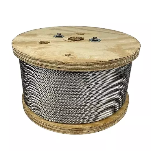 GENERIC Heavy Duty Premium Quality Wire Rope Stainless Steel 7x19 Strand Core 5 mm Diameter 100 m Length, TI-HD-64257-C1O2-R22