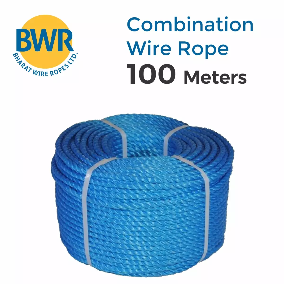 Buy Bharat Ropes Galvanized Poly Propylene core(Dia16mm, Size6x19 mm