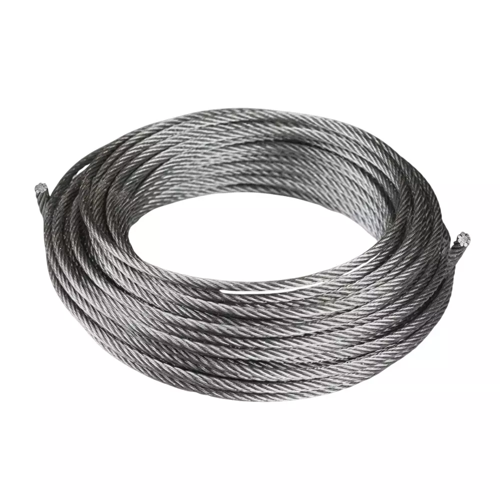 Boltz Corporation Premium Quality Multi-Purpose Wire Rope 100 m Galvanized Mild Steel 7x19 Strand Core, Grade-MS 1770