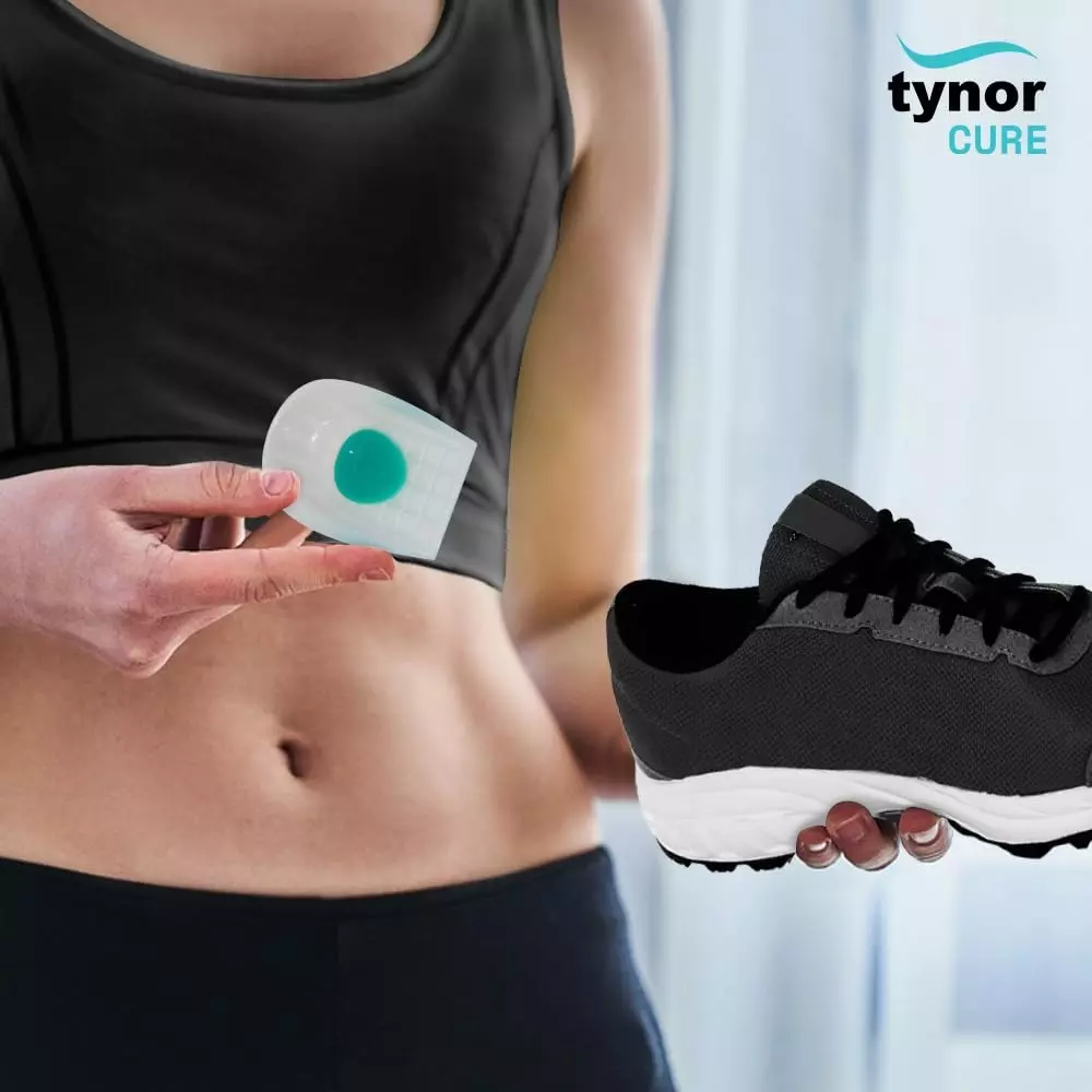 Tynor Heel Cushion Silicone White Medium Size, TA06035 (Pack 2 Piece)