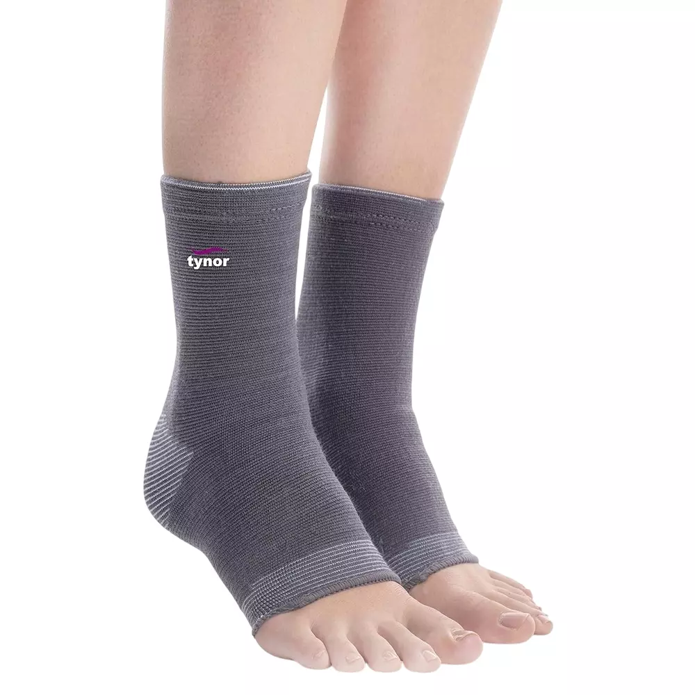 Tynor Anklet Grey Large Size, TA06101 (Pack 2 Pair)
