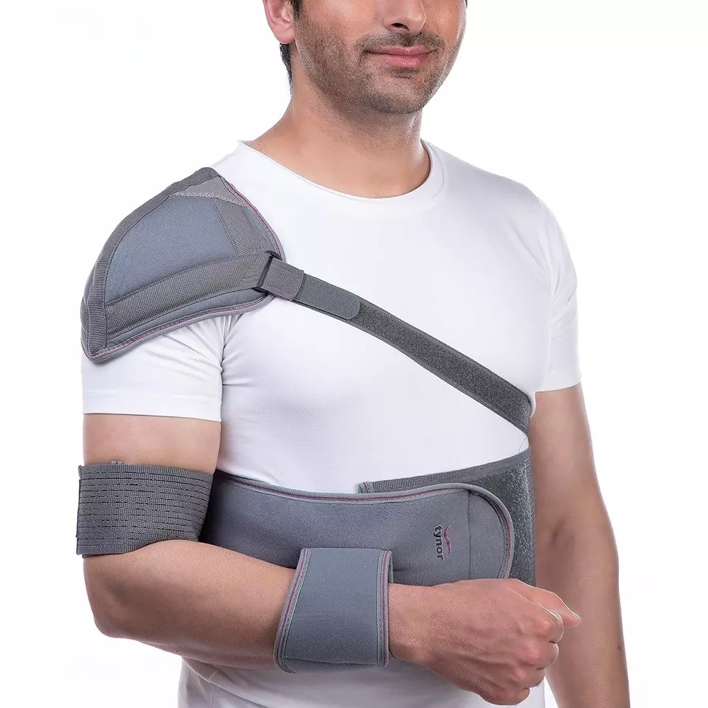 Tynor Elastic Shoulder Immobiliser Grey XL Size, 3039997