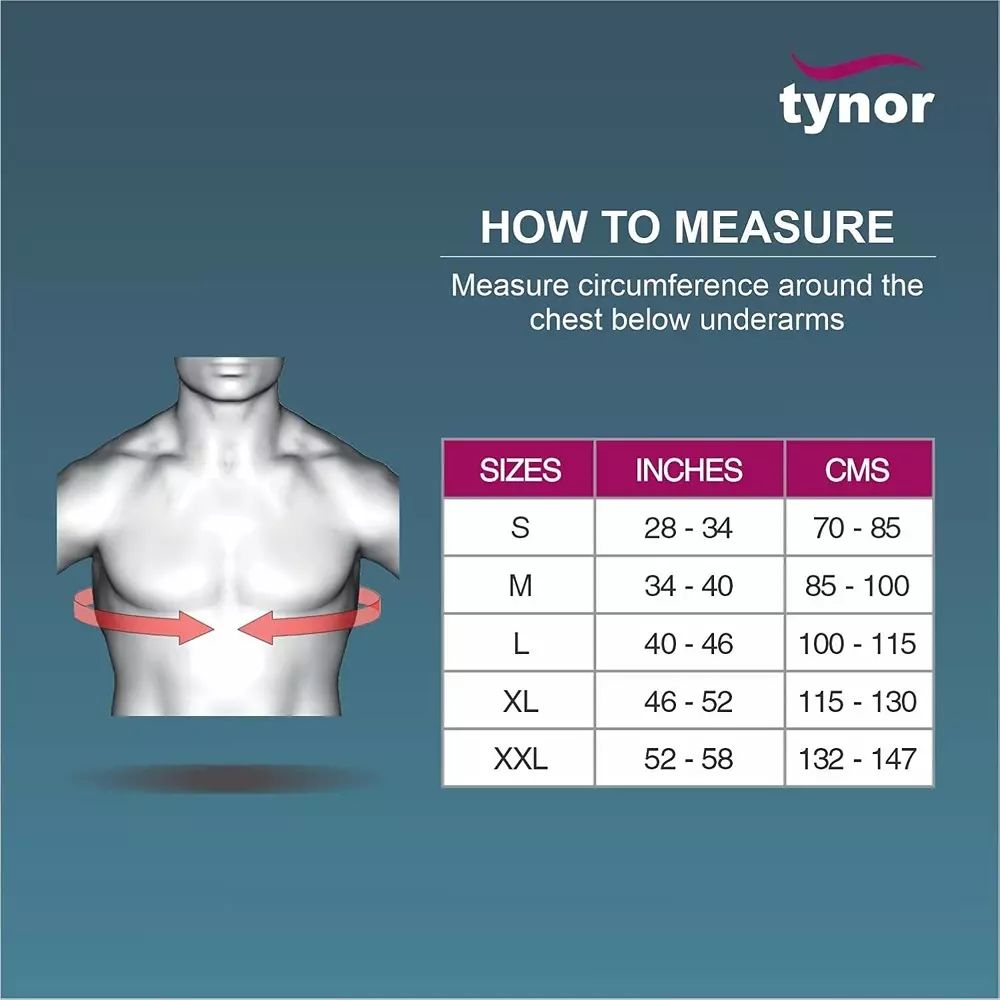 Tynor Elastic Shoulder Immobiliser Grey XL Size, 3039997