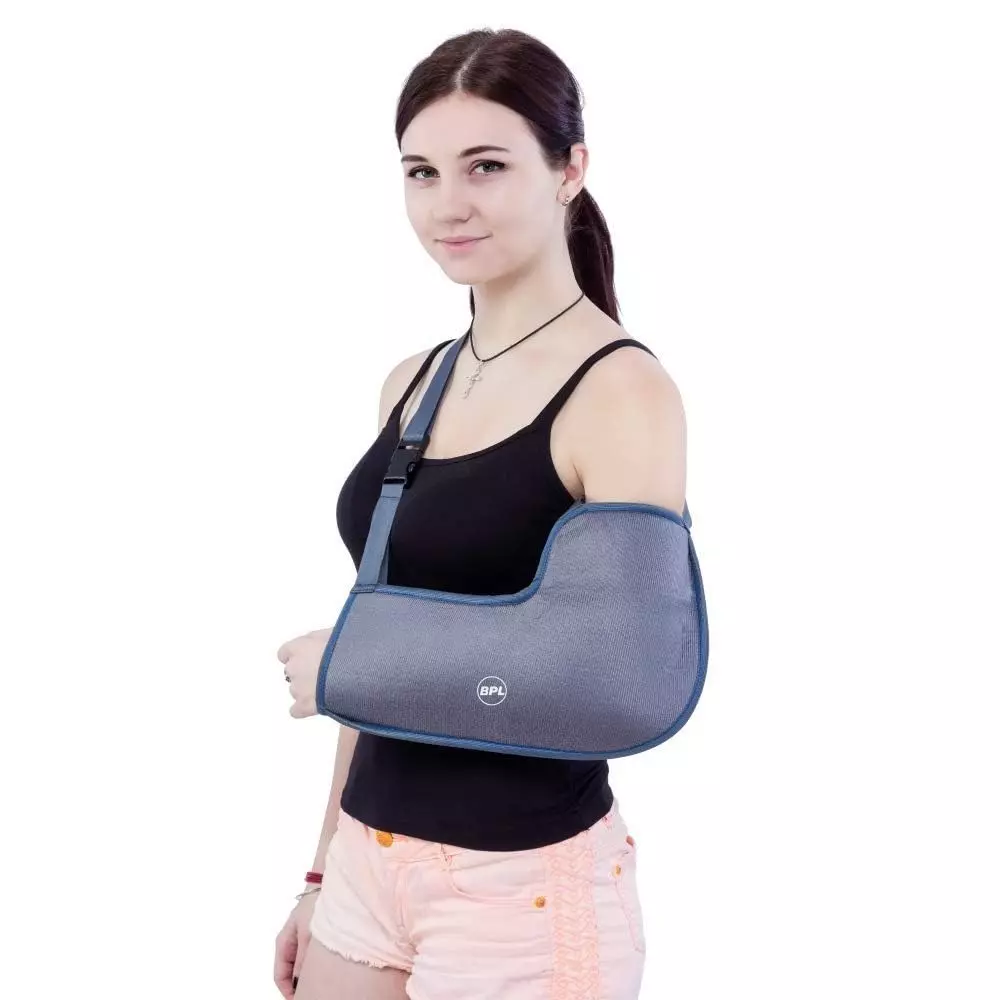 BPL Arm Sling with Elbow Support Grey, Size S