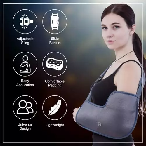 BPL Arm Sling with Elbow Support Grey, Size L