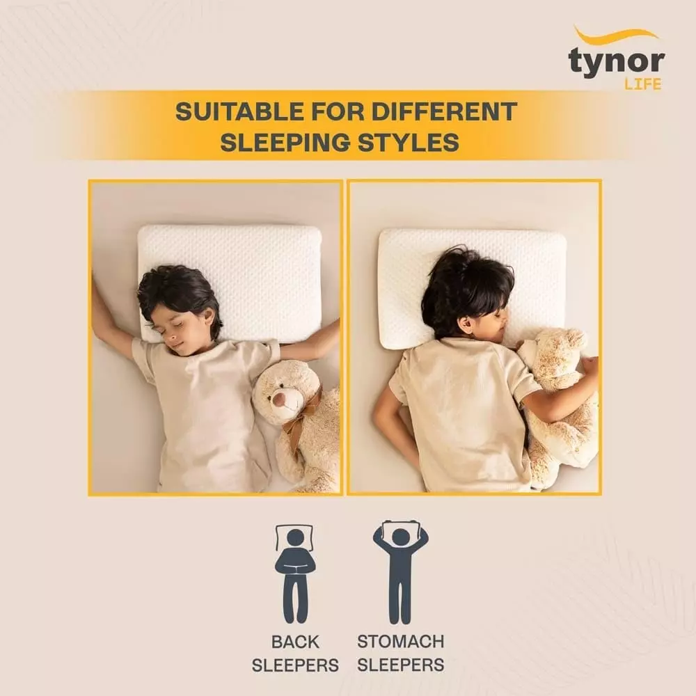 tynor-ortho-memory-child-pillow-elite-series-rectangular-shape-universal-size-cotton-cover-material-white-color-90105
