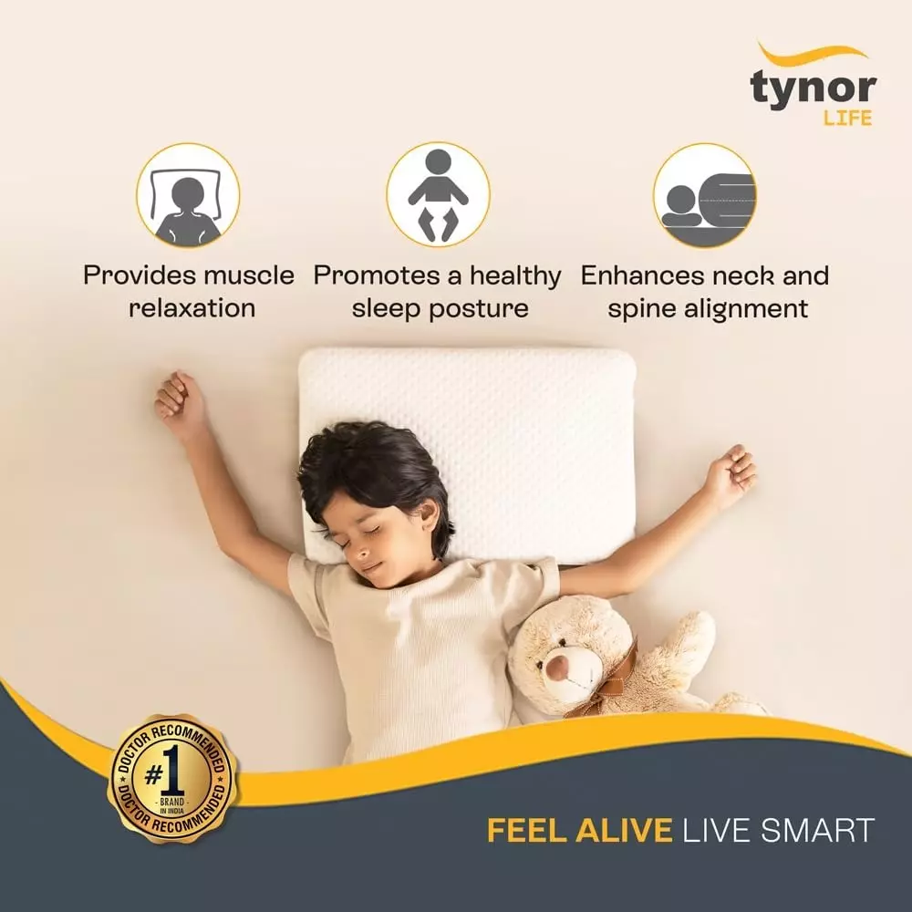 tynor-ortho-memory-child-pillow-elite-series-rectangular-shape-universal-size-cotton-cover-material-white-color-90105