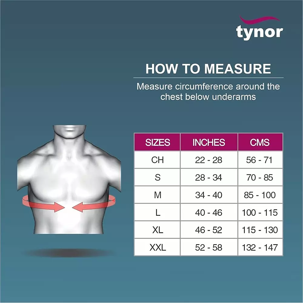 Tynor Clavicle Brace With Fastening Tape Grey Large Size, TA05992
