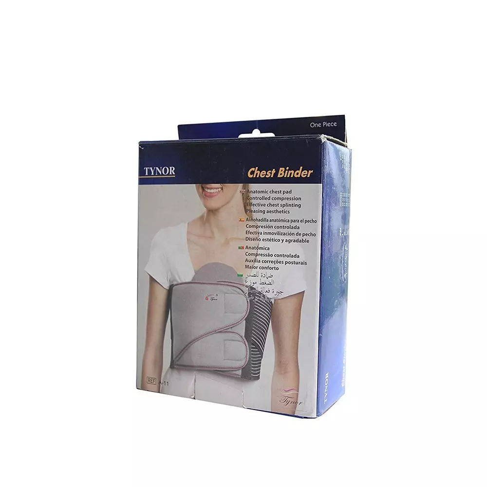 Tynor Chest Binder Belt Grey Medium Size, TA05969