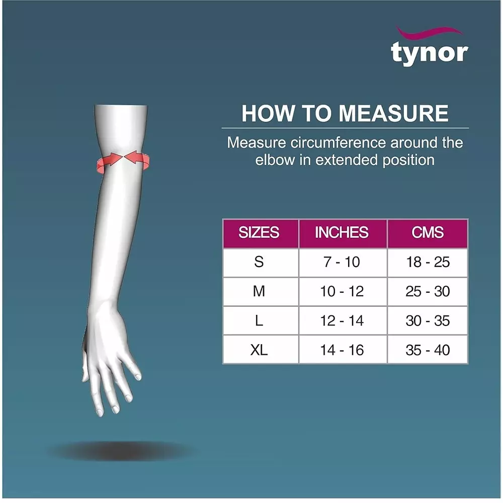 Tynor Tennis Elbow Support Black XL Size, TA06014