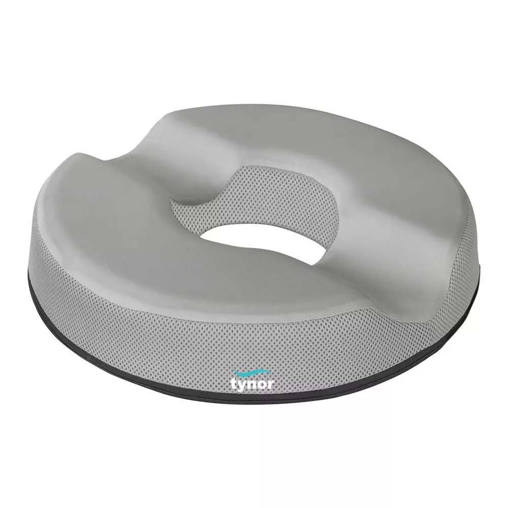 Tynor Round Ring Cushion Seat Donut Shape Foam Material Universal Size Grey Color, I72