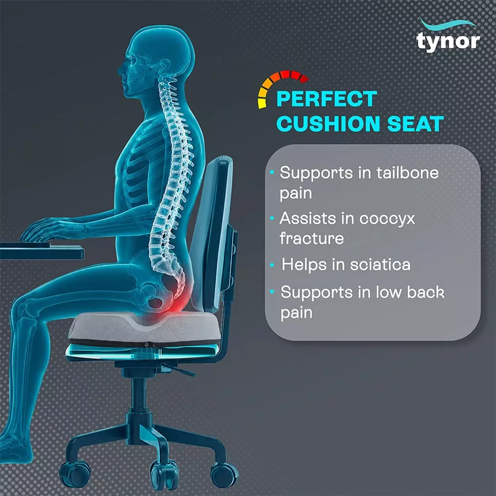 tynor-round-ring-cushion-sound-shape-foam-material-universal-size-grey-color-i72