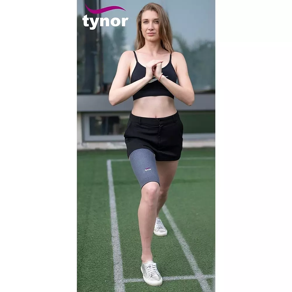 Tynor Thigh Support Grey Medium Size, TA06003
