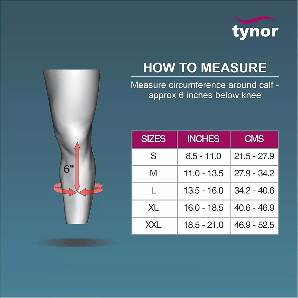 Tynor Compression Stocking Below Knee Classic Beige Medium Size, TA06041 (Pack of 2)