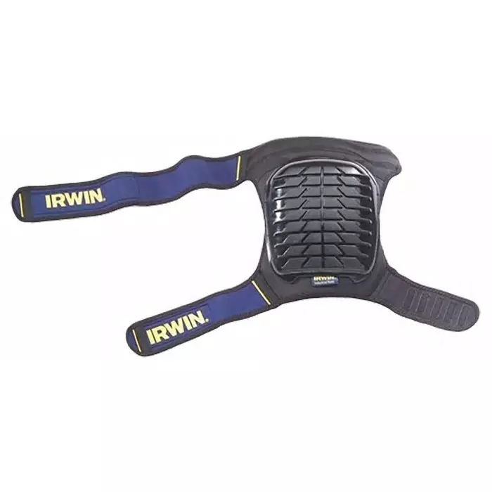 Irwin Black/Blue Anti Slip ABS Plastic Adjustable Strap Knee Pad Resistant to Impact, Marring, 10503831
