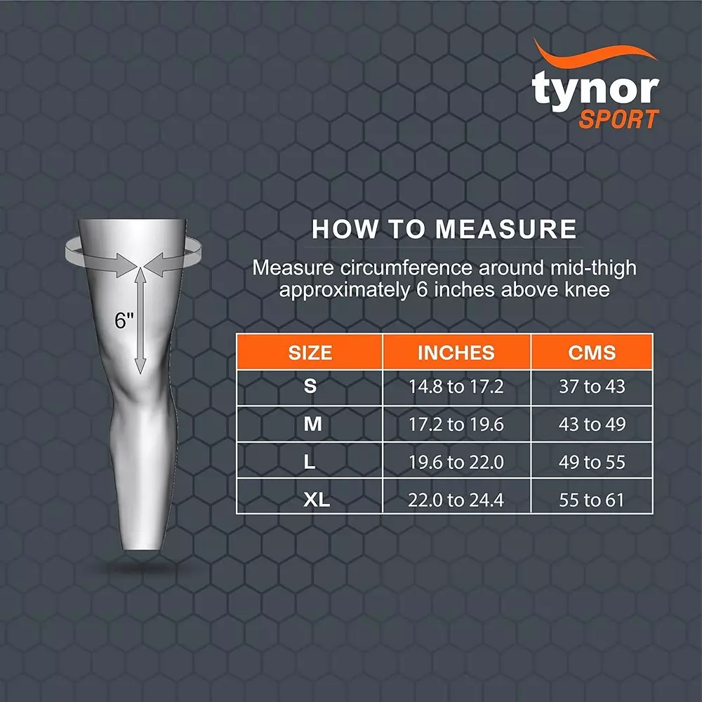 Tynor Knee Cap Comfeel Black & Green Large Size, TA06008 (Pack of 2)
