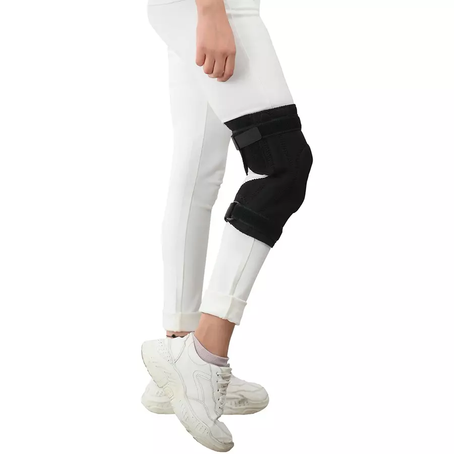 K SQUARIANS Large Hinged Neoprene Knee Support Brace Black for Women & Men, UA-KNAZ-8XJE