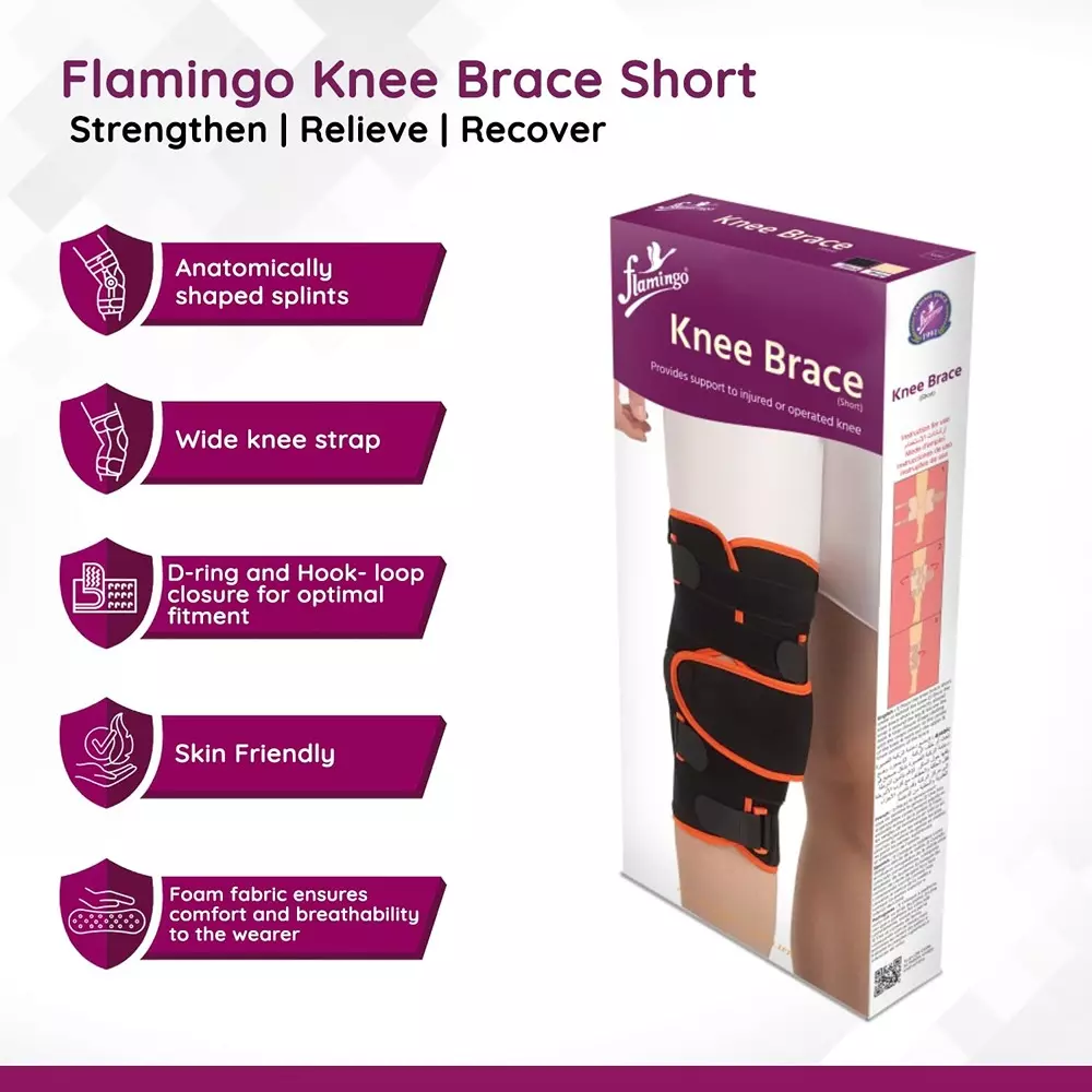 Flamingo Knee Support Brace XXL Size Beige 120 g