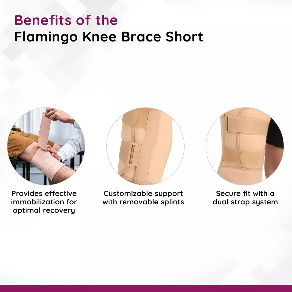 Flamingo Knee Support Brace XXL Size Beige 120 g