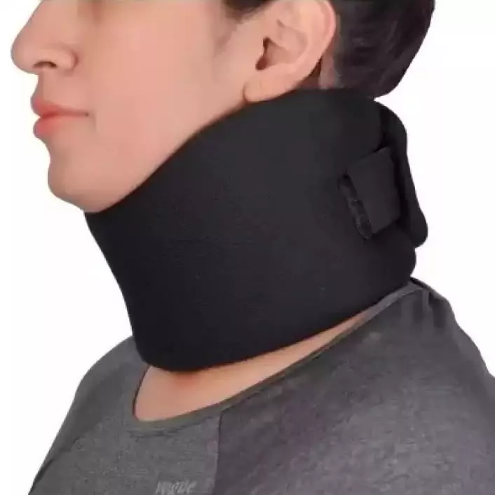 Flamingo Soft Cervical Collar Medium Size Cotton, Foam Velcro Closure Type