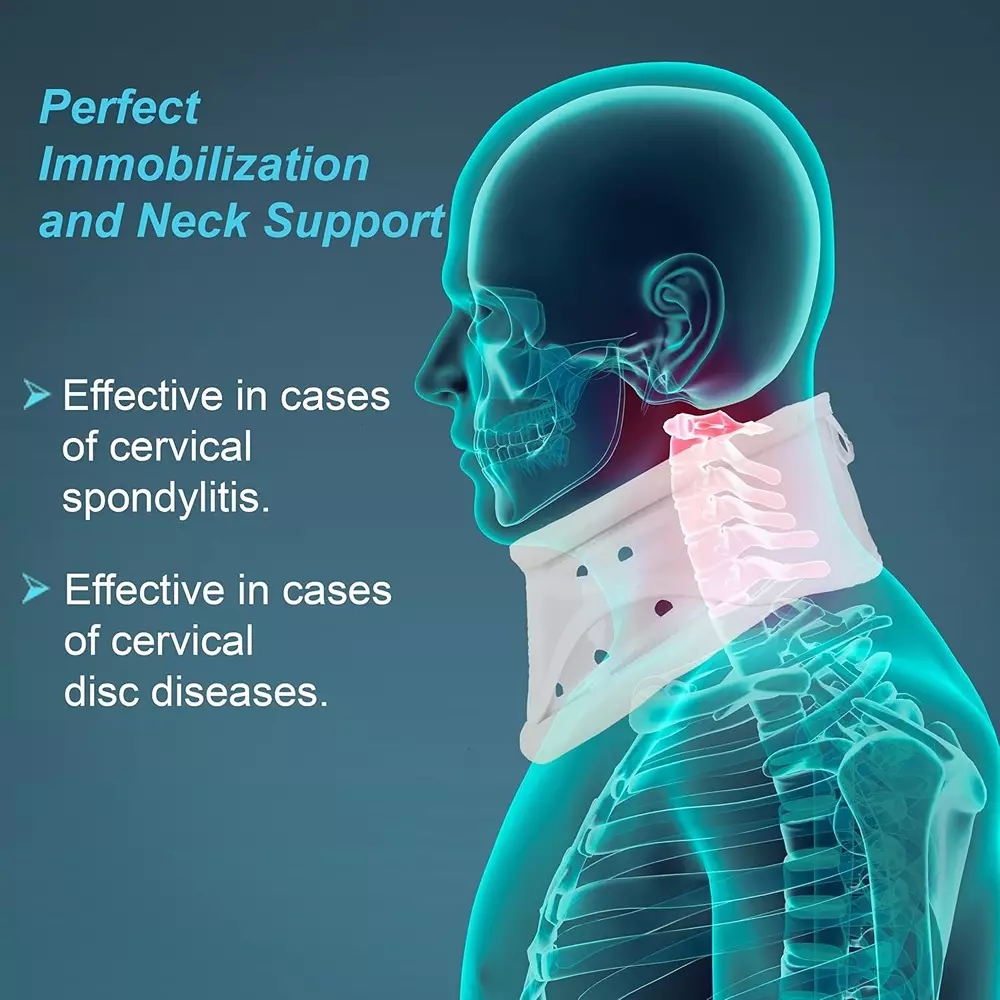 Tynor Cervical Collar White Medium Size, TA05986
