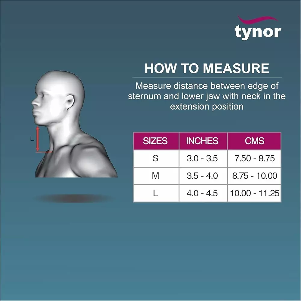 Tynor Cervical Collar White Medium Size, TA05986