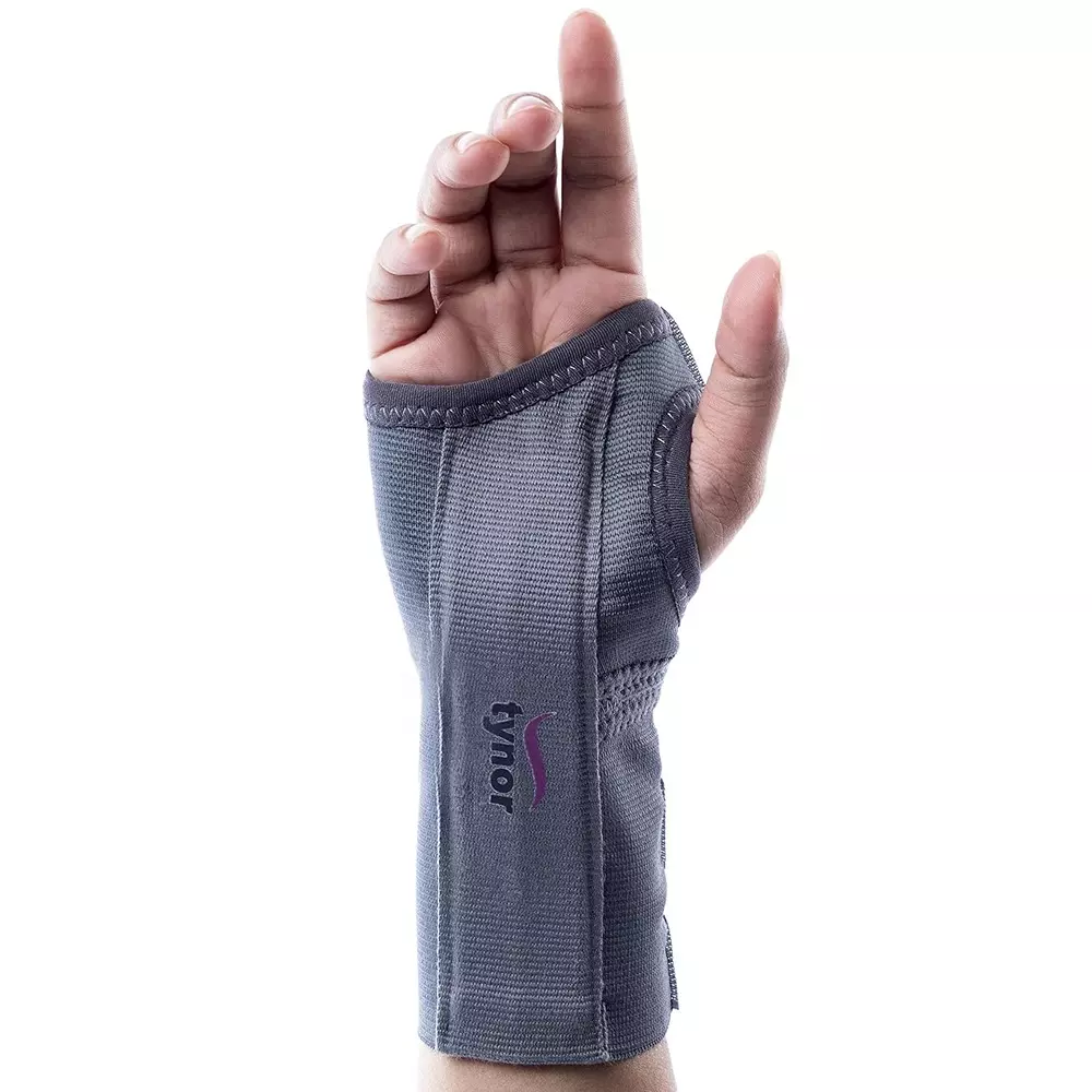 Tynor Elastic Wrist Splint Grey Large Size Left, TA06020