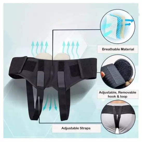 FAIRBIZPS Hernia Belt Adjustable & Double-Sided Support Strap Soft, Lightweight, And Breathable For Abdomen