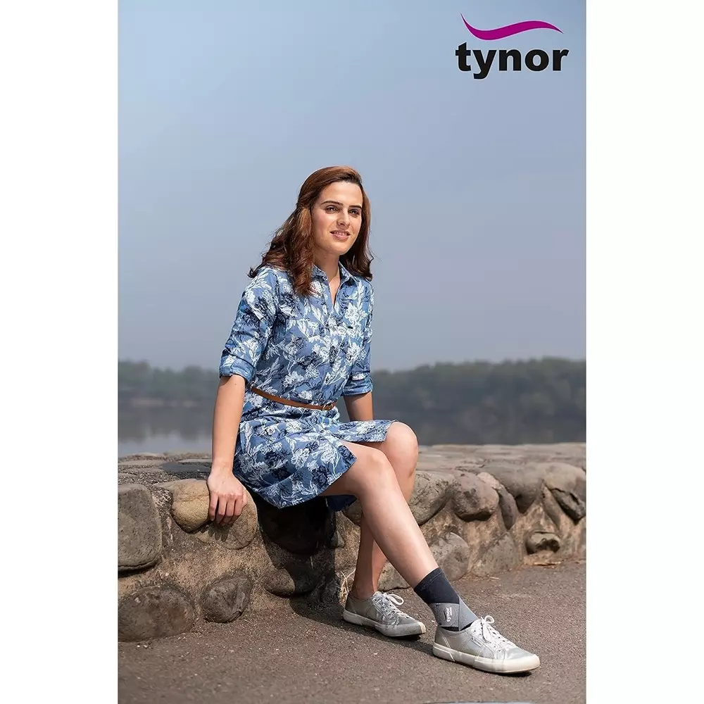 Tynor Ankle Binder Belt Grey (Elegant) XL Size, 344135