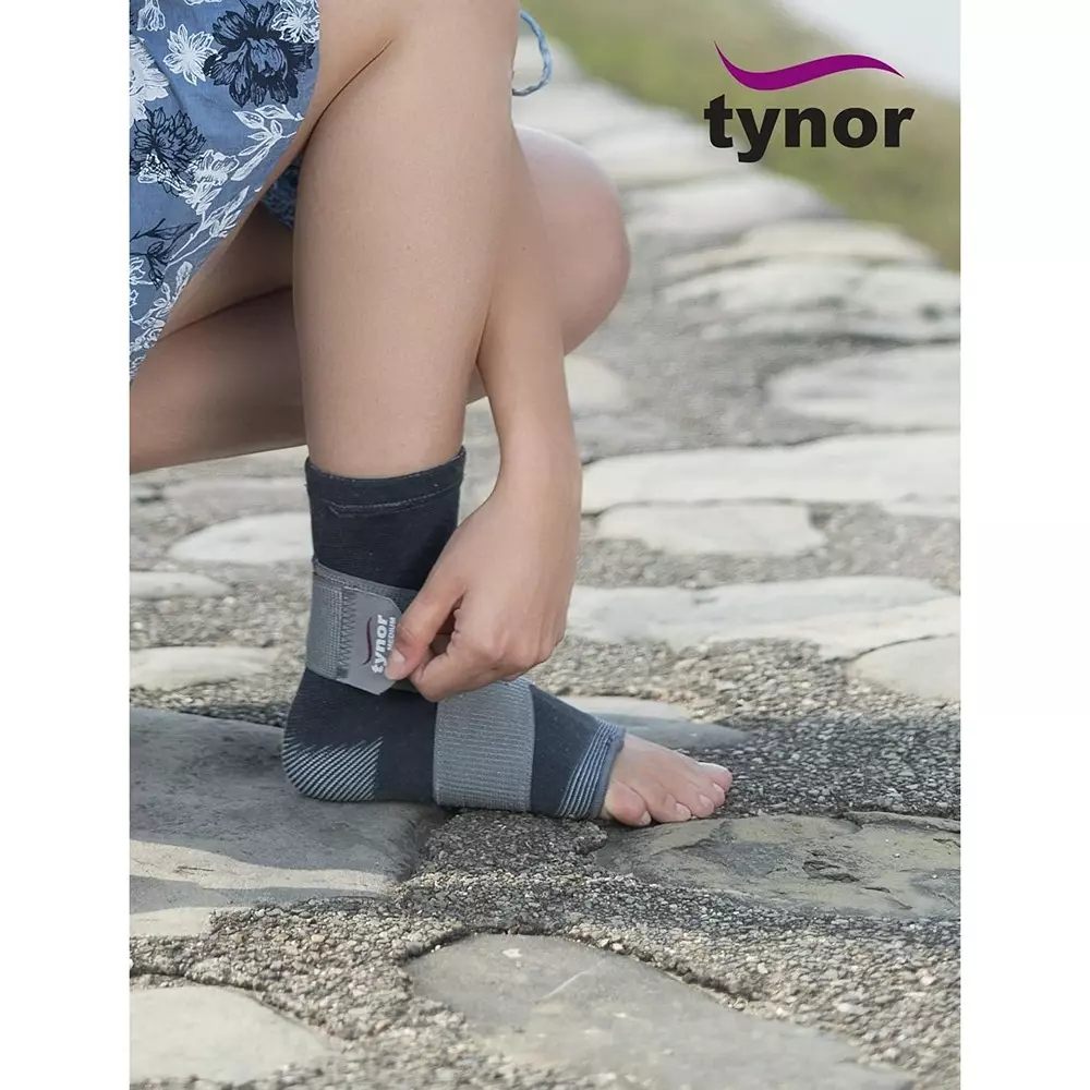 Tynor Ankle Binder Belt Grey (Elegant) XL Size, 344135