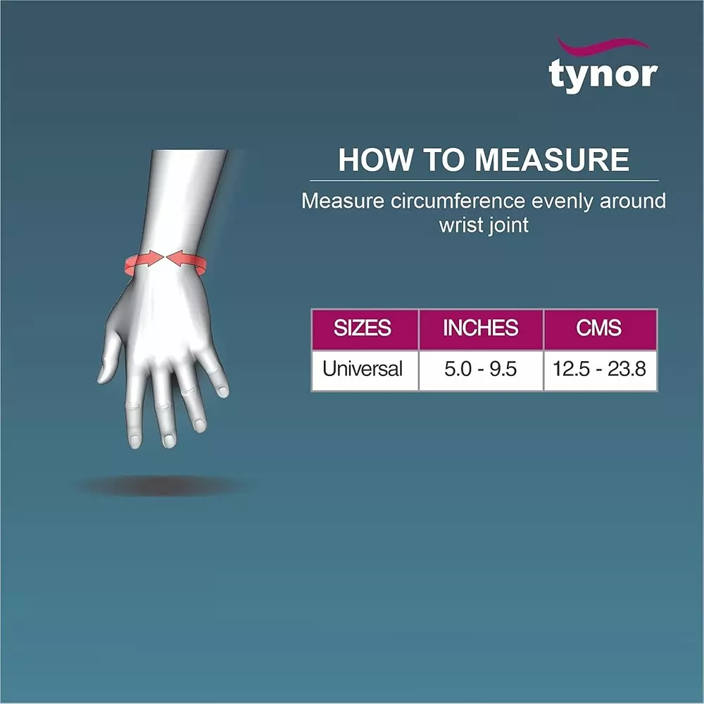 Tynor Wrist Wrap Neoprene Grey Universal Size, TA06048