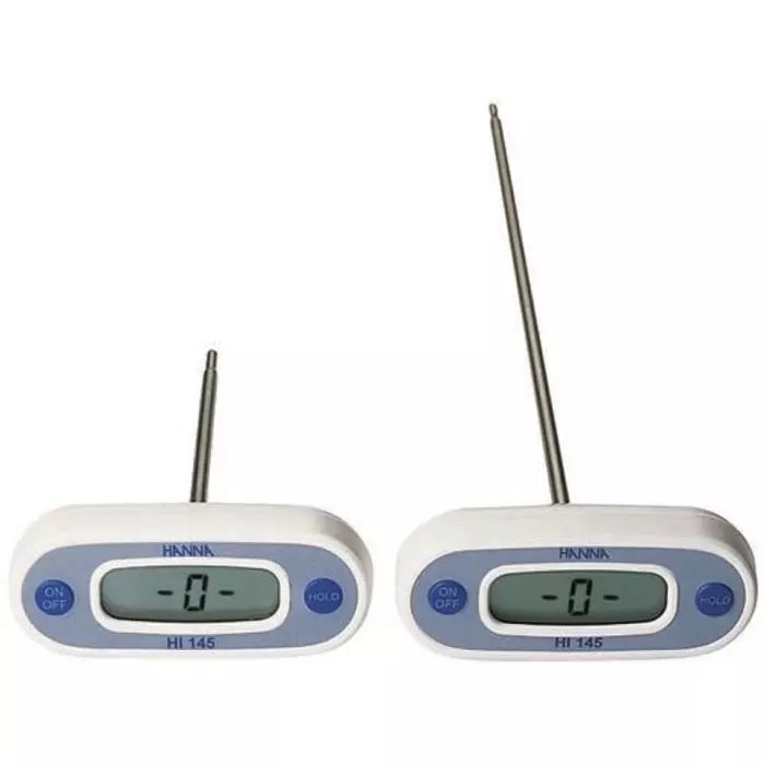 Hanna Instruments HI 145 Probe Digital Thermometer for Food Industry, Industrial Use, 1 Input(s), +220°C Max, ±0.3 °C, HI145-20