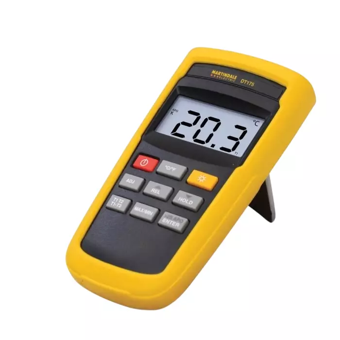 Martindale Thermocouple Temperature Logging Digital Thermometer for Industrial Use K Probe 2 Input(s) +1372 °C, DT175