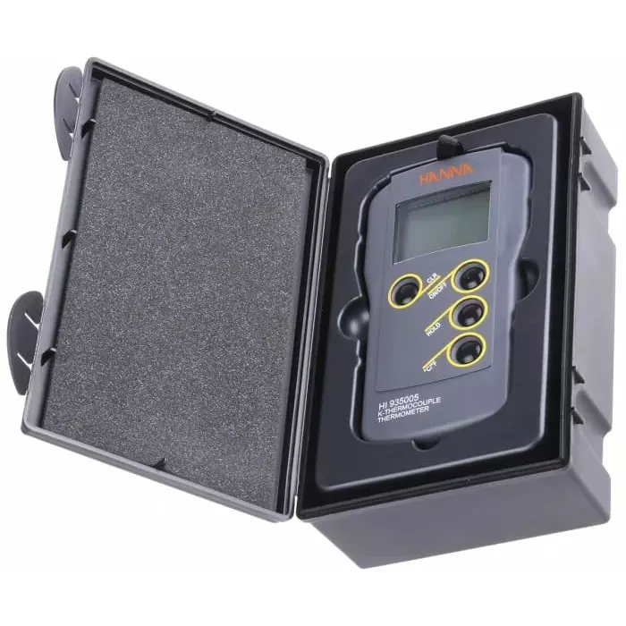 ELC HI 935005 Wired Digital Thermometer, K Probe, 1 Input(s), +1350°C Max, ±0.2 °C Accuracy, HI935002