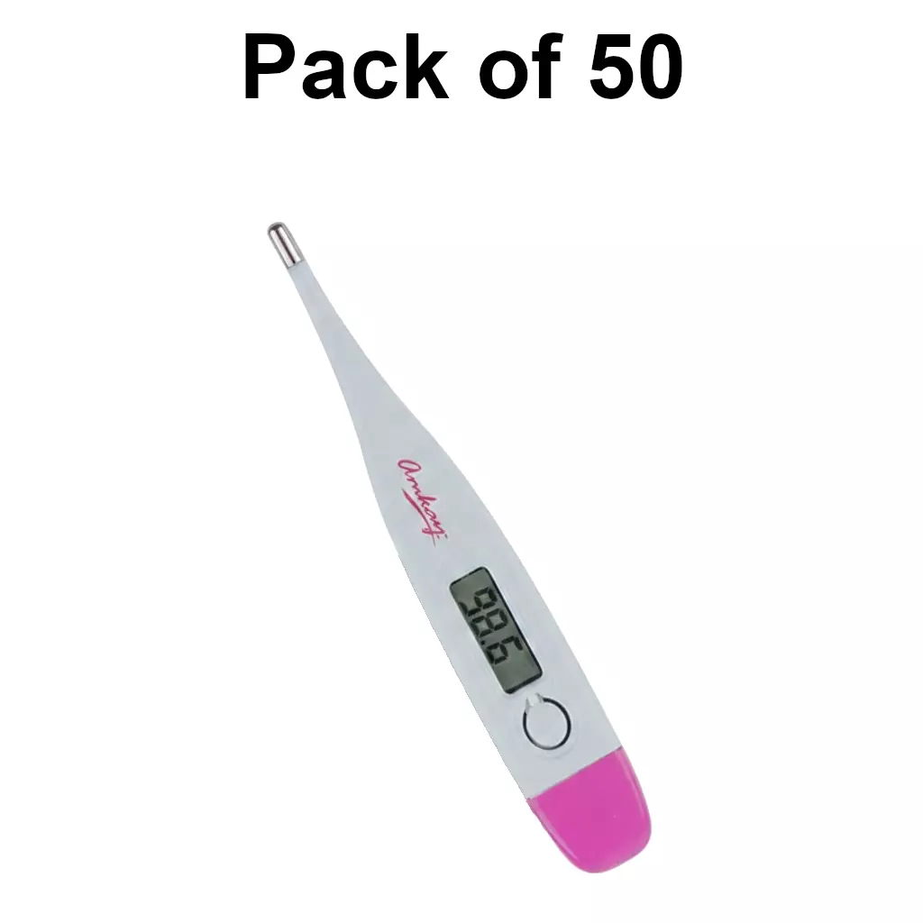 amkay-digital-thermometer-with-digital-lcd-display-auto-shut-off-feature-in-white-and-pink-color-pack-of-50