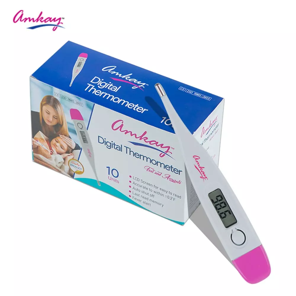 amkay-digital-thermometer-with-digital-lcd-display-auto-shut-off-feature-in-white-and-pink-color-pack-of-50