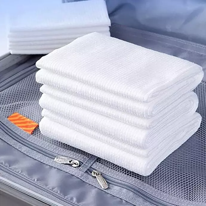 KUDIZE 16x24-inch Non Woven White Disposable Towel (Pack of 25 ), DisTawal16*24
