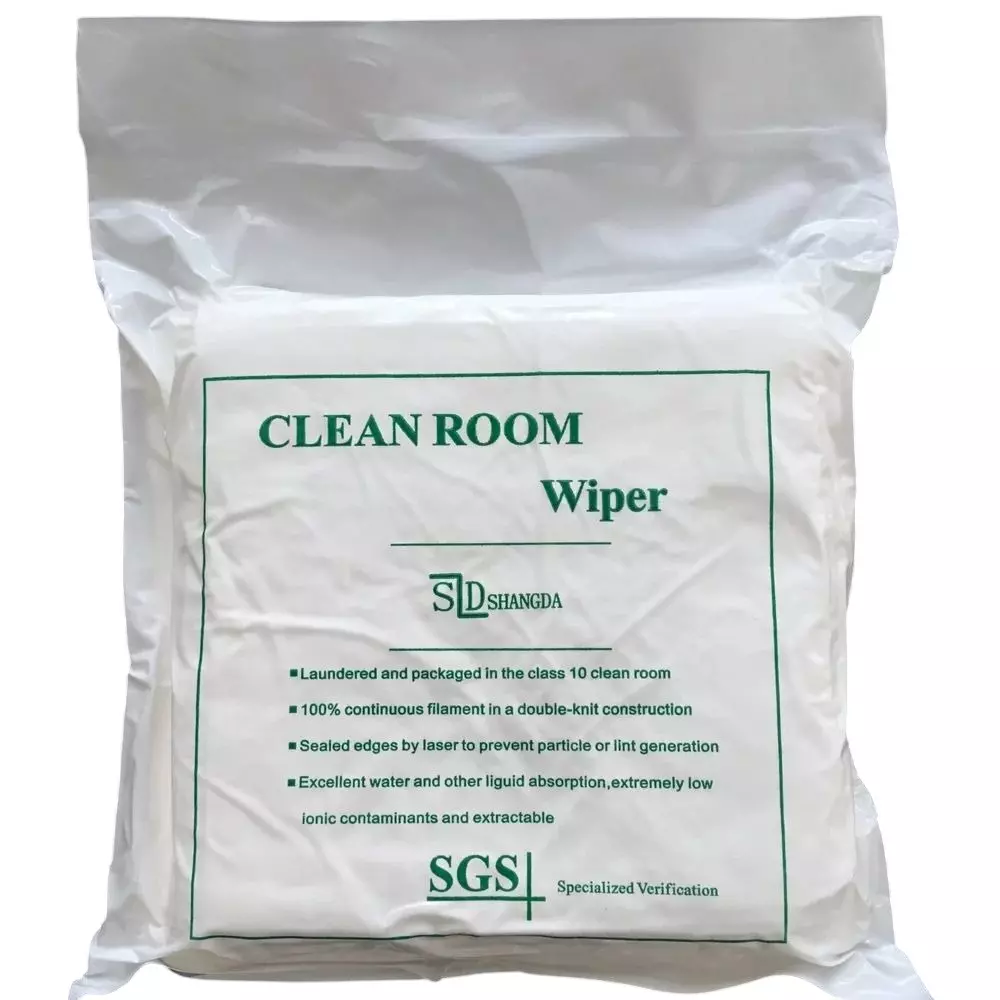 GLOBALSS Clean Room Wiper Microfiber White 150x150 mm (6x6 Inch)