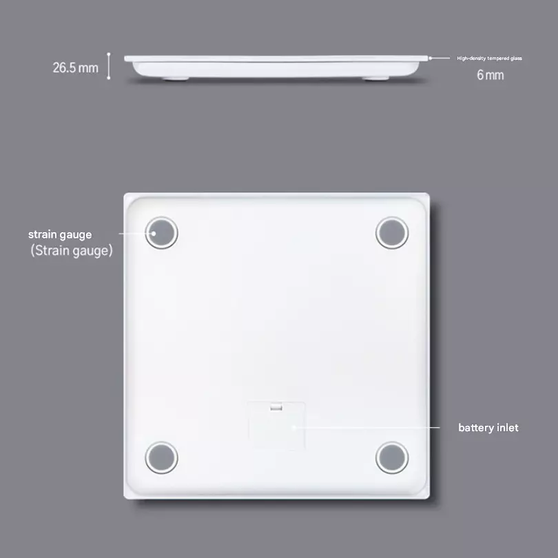CAS Personal Health Scale with Auto-On Sensor 180 Kg Capacity Bright LED Display 300 x 300 mm Platform Glass, ABS, H21