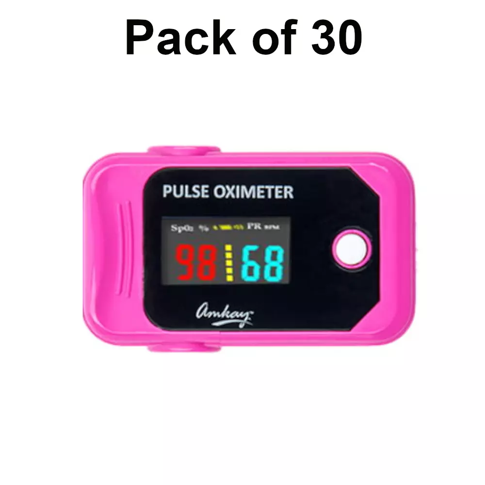 amkay-pulse-oximeter-with-digital-lcd-display-white-pink-black-color-plastic-body-pack-of-30