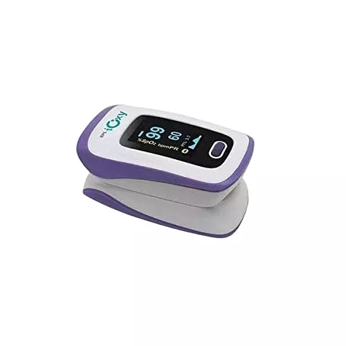 BPL Medical Technologies Pulse Oximeter Purple 6 Display Modes Bluetooth Supporting OLED Color Display, IOXY