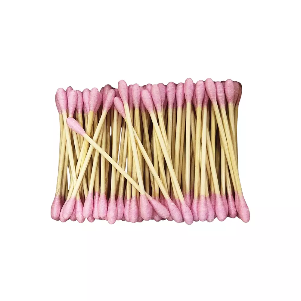 IMECO 100 Pcs Each Bamboo Cotton Ear Swabs Biodegradable & Soft Q-Tips, IMEBES3 (Pack of 3)
