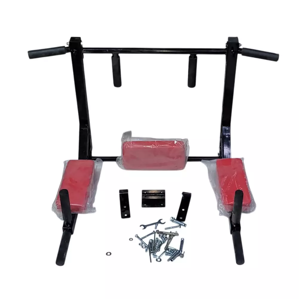 dolphy-multifunctional-pull-up-bar-exerciser-200-kg-capacity-black-and-blue-alloy-steel-dgymbr0004