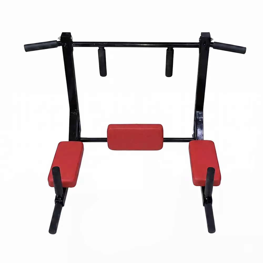 Dolphy Multifunctional Pull Up Bar Exerciser 200 Kg Capacity Black and Red Alloy Steel, DGYMBR0004